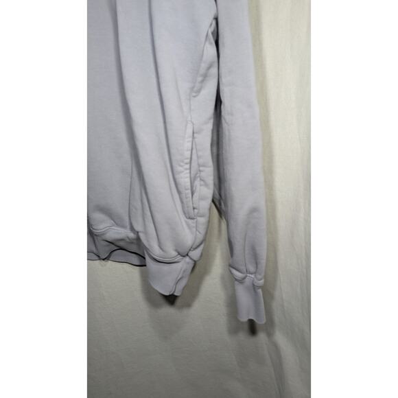 John Galt Womens Oversized New York Crewneck Sweatshirt One Size Blue Pockets - Picture 3 of 6